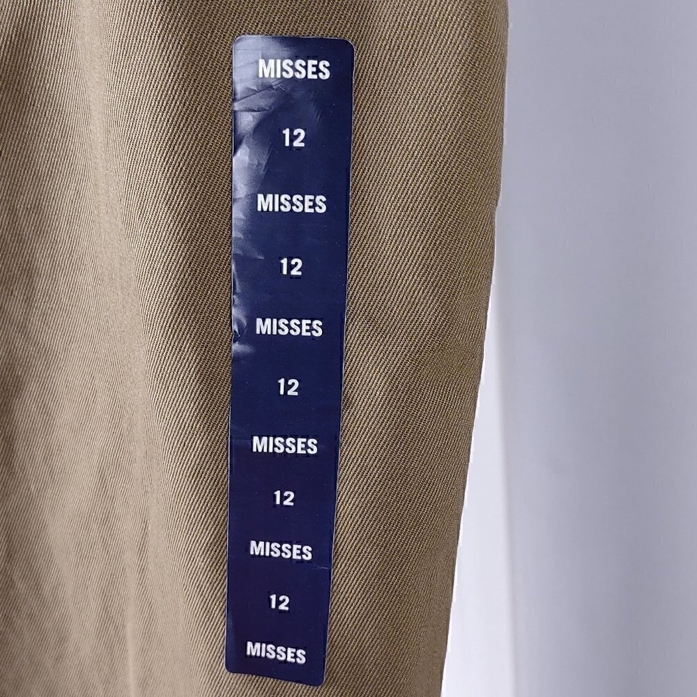 Lands End 100% Cotton French Walnut Misses Khaki Chinos Size (Fit 1) 12X32 (NWT) - Picture 12 of 12